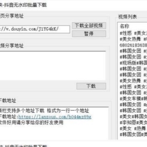 实用小助手《抖音无水印批量下载》